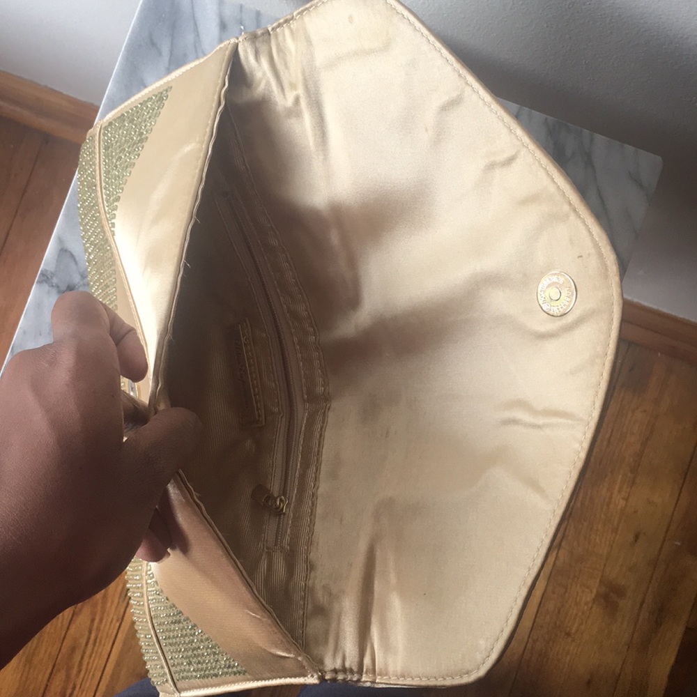 Gold Rhinestone Envelope Clutch - Picture 5 of 5